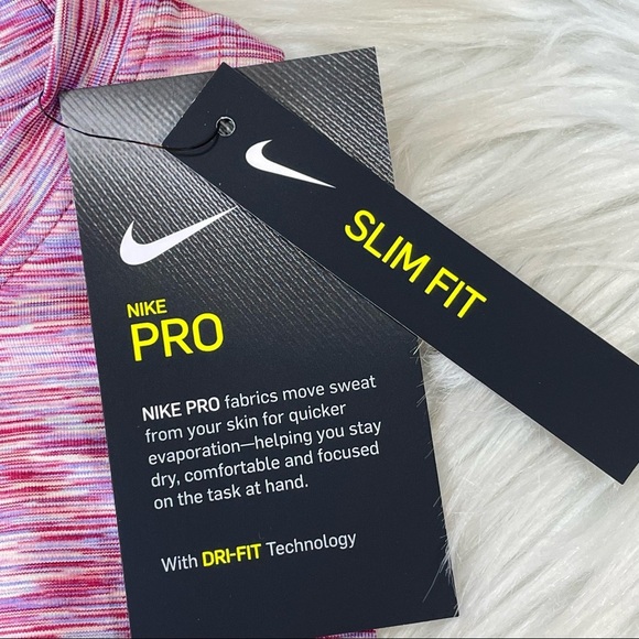 NIKE Pro Spacedye Tank Top Sports Bra in Pink Glaze - Picture 11 of 11